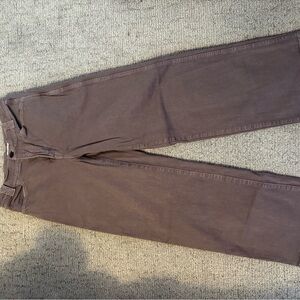 Brown Madewell Straight-Leg Pants